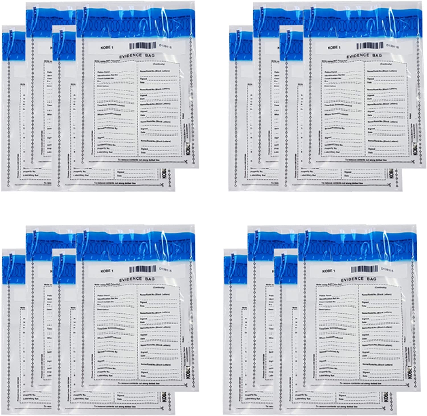 Kobe1 Tamper Proof Evidence Collection Bags. Pack of 16 (43 x 25 cm). — image 1