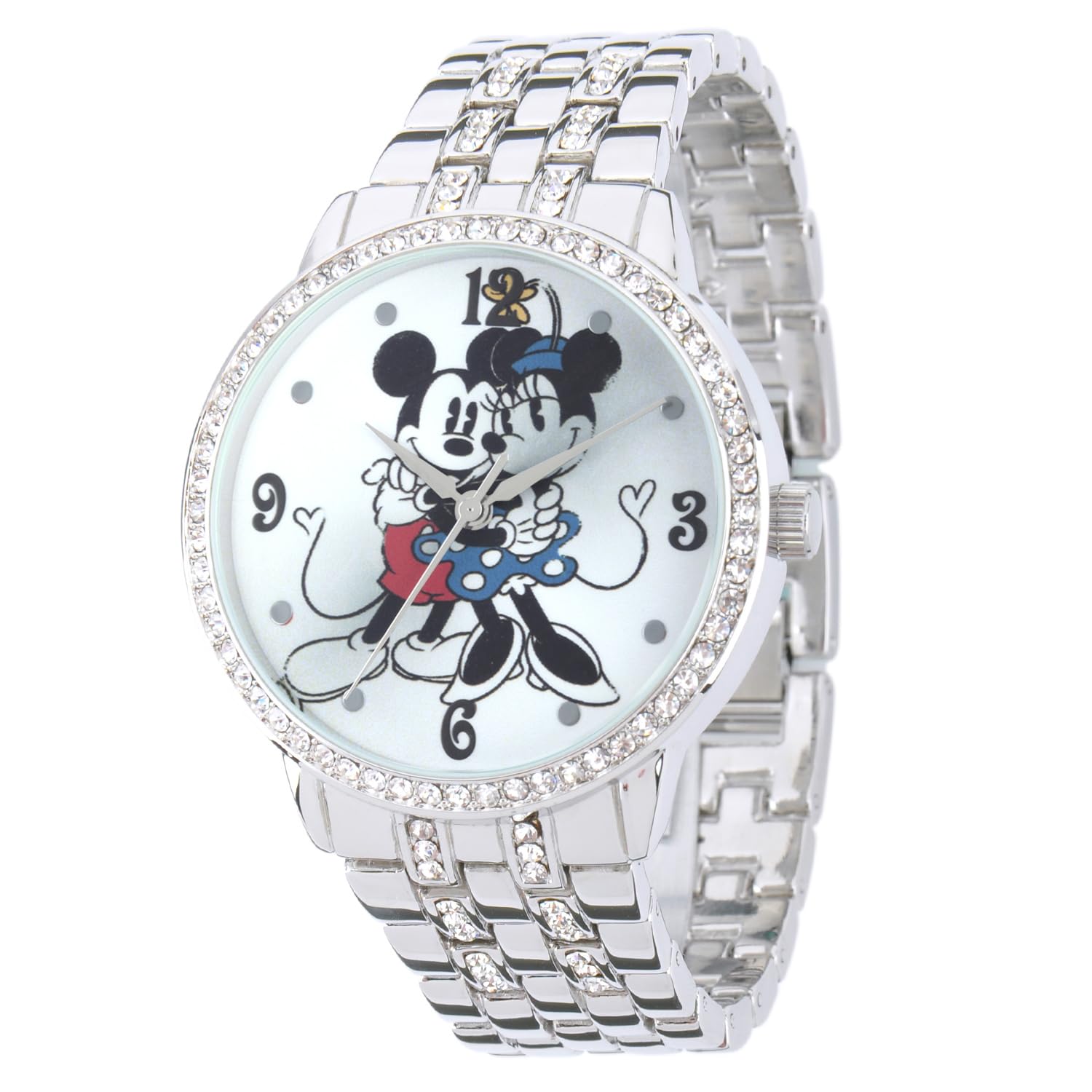 Disney Adult Glitz Analog Quartz CZ Bracelet Watch, Multi, Mickey Analog Watch