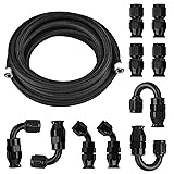 Piodelo 10AN 30FT PTFE Fuel Line Hose Kit, AN10 E85