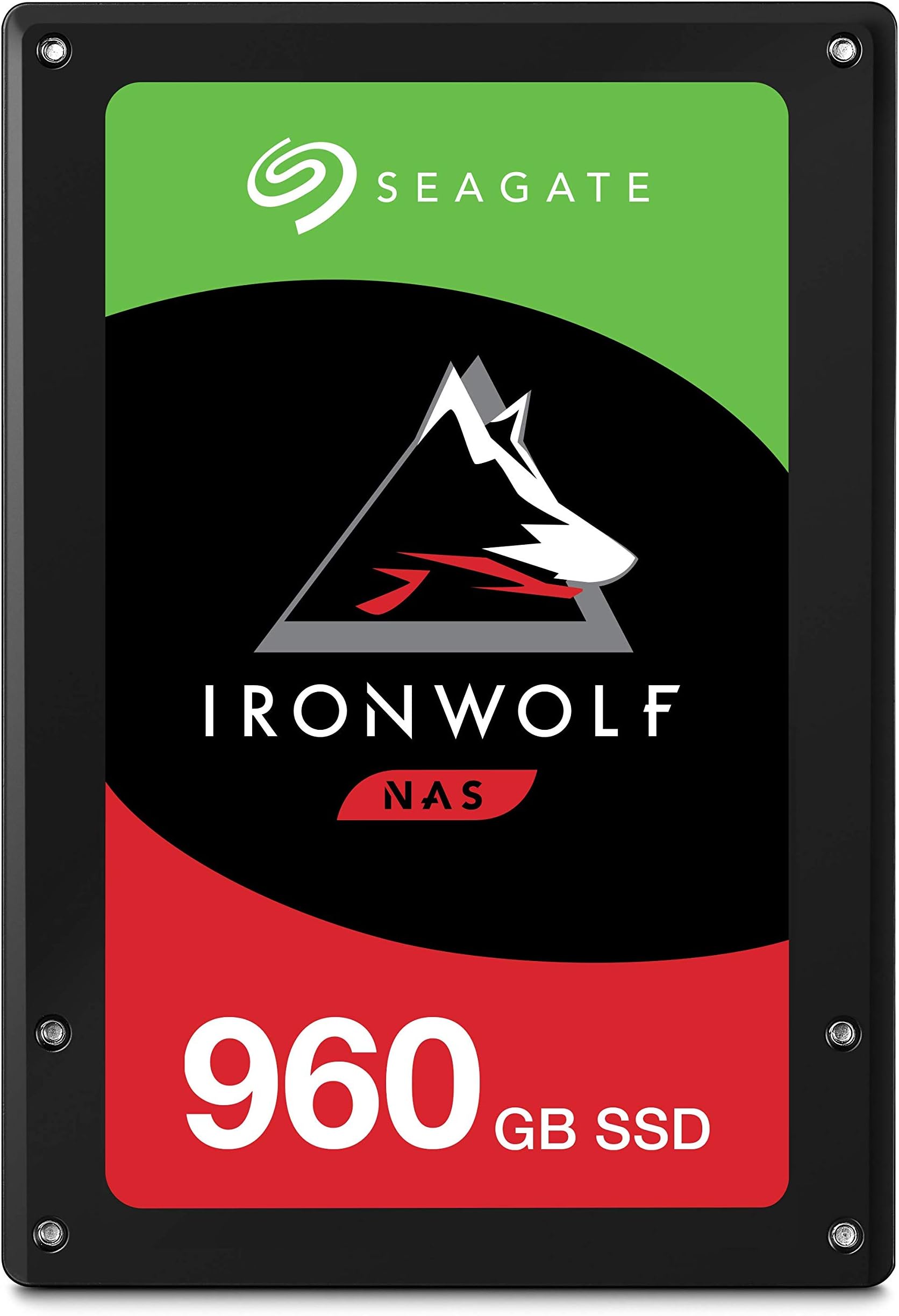 Seagate IronWolf 110 980 GB NAS SSD Internal Solid State Drive โ 2.5 Inch SATA for Multibay RAID System Network Attached Storage, 2-Year Data Recovery (ZA960NM10001)