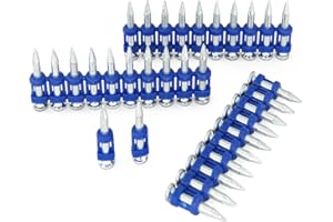 KIMSING MTSD-22 12 Gauge 7/8 Inch X .109 Inch Smooth Shank Plastic Collated Concrete and Steel Drive Pin 1,000PCS/BOX Mechani