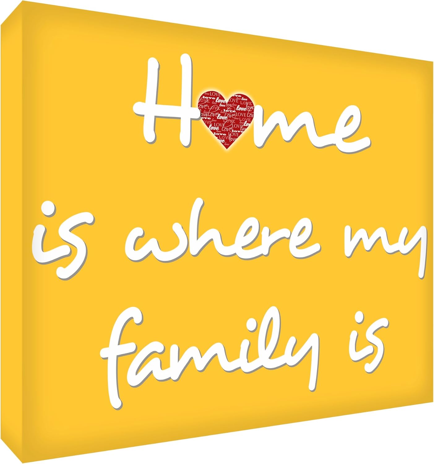 Feel Good Art A5 Diamond Polished Acrylic Decor/Momento Block (21 x 14.8 x 2 cm, Large, Yellow), 21L x 14.8W cm