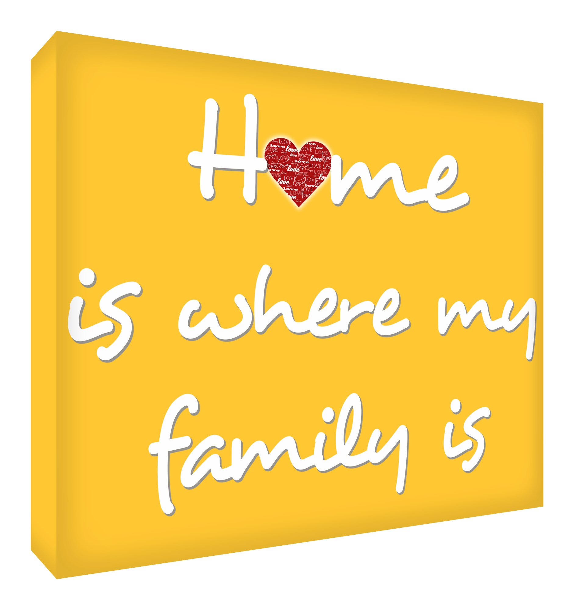 Feel Good Art A5 Diamond Polished Acrylic Decor/Momento Block (21 x 14.8 x 2 cm, Large, Yellow)