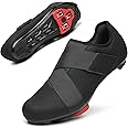 VikoViren Unisex Cycling Shoes Compatible with Peloton Bike with Single Hook & Loop Strap and Delta Cleats Included Perfect for Indoor Road Riding Bike Shoes for Men Women