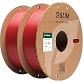 eSUN PLA Basic Filament 1.75mm, 3D Printer Filament High Speed PLA for Fast Printing, 1KG per Spool, 2 Spools High Speed 3D Printing Filament, Fire Engine Red