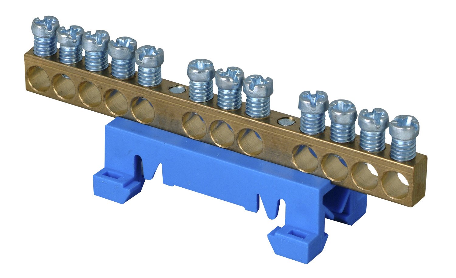 Kopp 250000001 Neutral Conductor Clip with Quick Coupling System for Top-Hat Rail Mounting