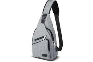 AMJ Crossbody Sling Bag Men Women, Casual Shoulder Backpack, Chest Daypack Satchel for Hiking Travel