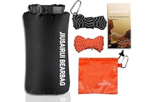 JIUSAIRUI 7.8Oz Ultralight Bear Bag Hanging Kit: 30D Waterproof Bear Proof Food Storage for Backpacking and Camping Alternative to Bear Canister