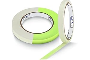 Pro Tapes PRO GLOW Glow in the Dark Vinyl Tape–Fluorescent Tape–Decorative and Safety Luminous Tapes–Best for Indoor Safety, Egress Markings, Signage, Theater–Water and Weather-Resistant–1/2”x10yds