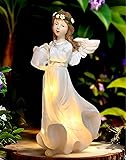QCF Solar Angel Garden Statues Outdoor