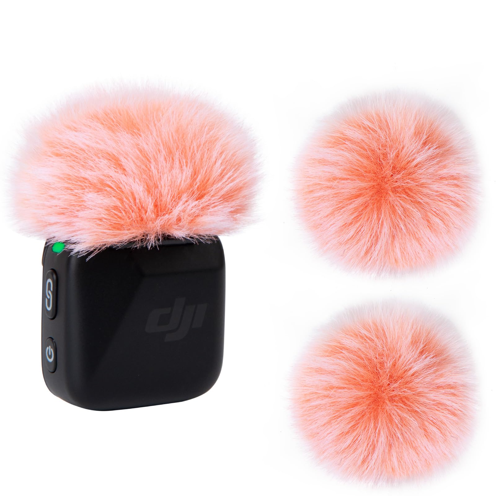 YOUSHARES DJI Mini Mic Wind Muff - 2 Packs Mic Windshield for DJI Mic Mini Wireless Lavalier Microphone to Reduce Wind Noise(Pink)