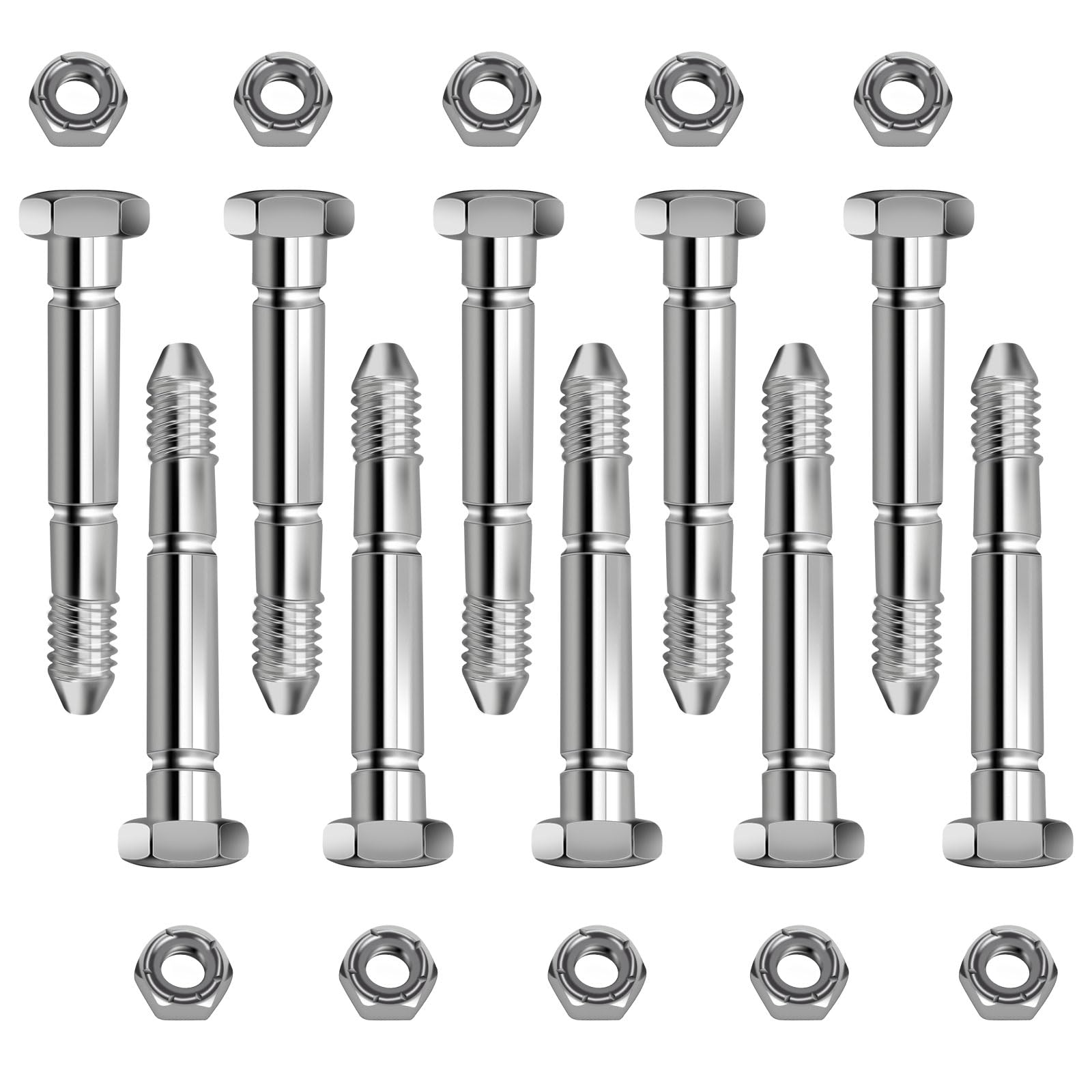 Photo 1 of 10 Pack Snowblower Shear Bolts 51001500 | 2-1/8" X 5/16" Shear Pin Bolt Kit Compatible with Arie-ns 2 Stage Snow Thrower Auger Replacement for 510015, 51001500, AM122156, AM1369890, 3285-11 (10)