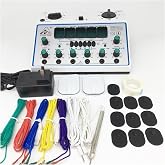 KWD808-I Electric Acupuncture Machine, 6 Output Patch Massager Care, 110-240V Electric Impulse Acupuncture Treatment, 5 Wave Types, 500-1060hpa