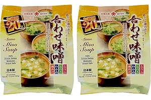VALUE PACK - Japanese Awase Miso Soup (Tofu, Green Onion, Wakame, Fried Tofu), 20 servings (331g) Each, Pack of 2