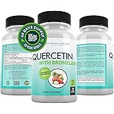 DOCTOR RECOMMENDED SUPPLEMENTS Quercetin 800mg w/Bromelain 165mg Per Serving- 120 Veggie Capsules-Full 60 Day Supply, Vitamin Supplement to Support & Bioflavonoids, Gluten Free, Non-GMO