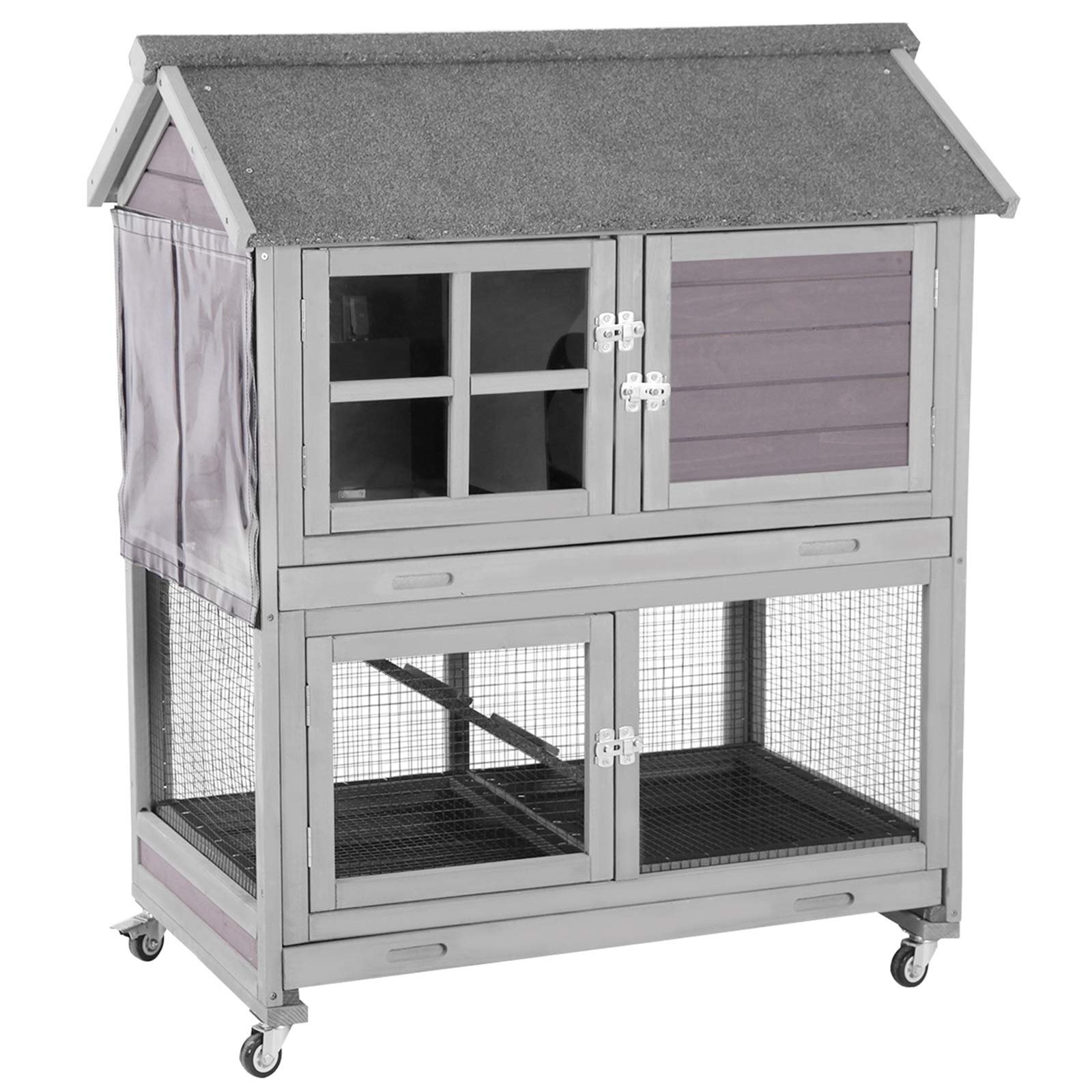 Buy Rabbit Hutch Indoor Outdoor Bunny Cage Rabbit House with Movable