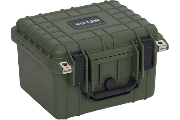 MEIJIA Portable All Weather IP67 Waterproof Camera Case,hard case with Customizable Fit Foam,Fit Use of Drones,Camera,Equipments,10.62 x9.68x6.87inches(Green)