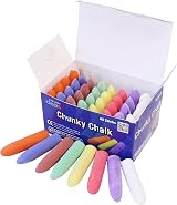 Bright Ideas PK40 Chunky Chalk Sticks 40 Assorted Colours 5.5cm view 1