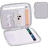 11 Inch Tablet Sleeve Case, 9-11 Inch Padded Pouch Bag for iPad Pro 11-in (M4), iPad 10.9 (10th Gen), iPad Air 11-in (M2), Galaxy Tab S8/S9 (PU-Gray11)