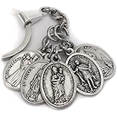 Job Seekers Holy Medal Amulet Necklace, Find Work, Employment, Prosperity, Opportunity, Patron Saint Expedite St. Cayetano St. Martha Our Lady of Prompt Succor