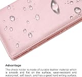 PATIKIL Server Book Organizer Rose Gold Leather Zipper Pocket Restaurant Check view 5