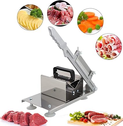 Trancheuse A Viande Coupe Viande Congele Manuel En Acier Inoxydable Viande Fromage Fromage Trancheuse Feuille De Legumes Machine A Trancher Coupe Viande Bœuf Mouton Rouleau Pour La Cuisine A Domici Amazon Fr Cuisine Maison