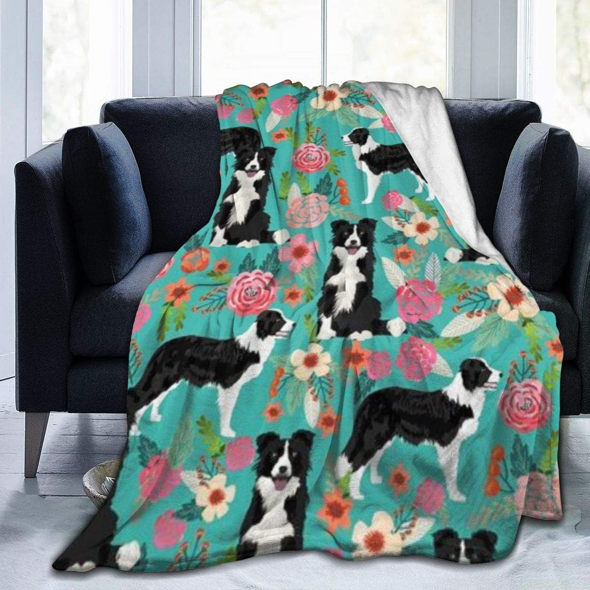 border collie throw blanket