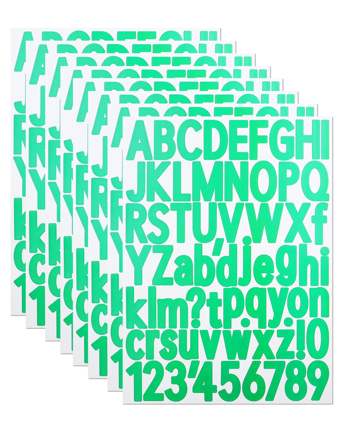 1 1/2 Inch Letter Stickers, 544 Pieces Alphabet