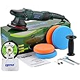 HONE Car Polisher, 15mm Long-Throw Random Orbital Buffer for Car Detailing, 6"/5"/850W Dual Action Polisher with Variable Speed - HNPR615B