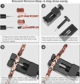 Jeracol Titanium Steel Magnetic Bracelet for Men Adjustable 22cm Box Tool view 9