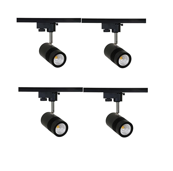 Glitz Led Spot Track Light 9W Warm White. Black Body, 2700K Finest Quality, Bright Light. Set Of 4 Pcs
