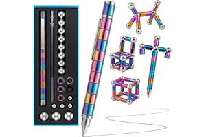 PILPOC Fidget Pen, 2-in-1 Writing and Fidget Tool for Desk Play, Buildable Magnetic Pen with Stylus Tips and Refills, Novelty Christmas Stocking Stuffers, Gifts for Teenage Boys and Girls Age 14+
