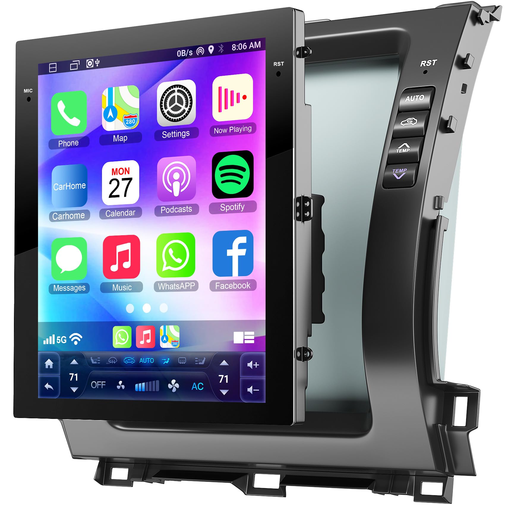 Photo 1 of 8 Core Car Radio for Lexus GX470 Upgrade Head Unit 2002-2009, Android 14 Stereo GPS Navigation IPS 1280 * 800 Touch Screen, Wireless Carplay and Android Auto, Backup Camera (Fits Auto AC)