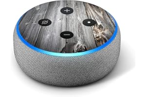 IT'S A SKIN Grey Wood - Vinyl Decal Skin Compatible with Amazon Echo Dot 3rd Generation Alexa - Decorations for Your Smart Home Speakers, Great Accessories Gift for mom, dad, Birthday, Kids
