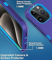 for iPhone 15 Pro Max Case, with Built in Screen