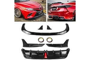 IDENUONA for Toyota Camry SE XSE 2018-2024 YOFER Gloss Black Front Lip Rear Diffuser Kit