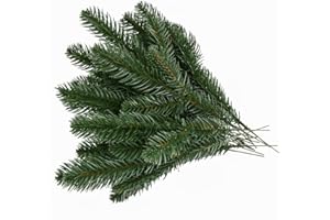 EchoDone 20pcs Artificial Pine Picks Garland for Christmas Pine Branches Flower Arrangements Wreaths and Holiday Decorations