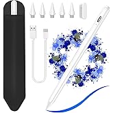 Stylus Pen for iPad 2018-2023, Compatible with ipad 10th Generation Pencil with Tilt Sensitivity & Palm Rejection & Magnetic, Pencil for iPad 10/9/8/7/6, Air 3/4/5, Mini 5/6, Pro 11"/12.9"