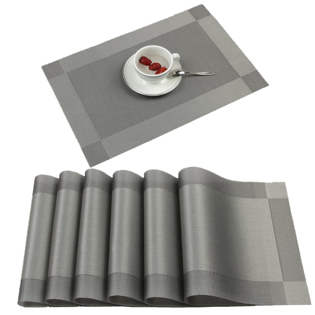 Best Dinning Table Mats Pvc Red Set Of 6