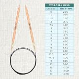 KnitPro Basix Beech Fixed Circular Needles 40in 6.00mm 100cm view 4