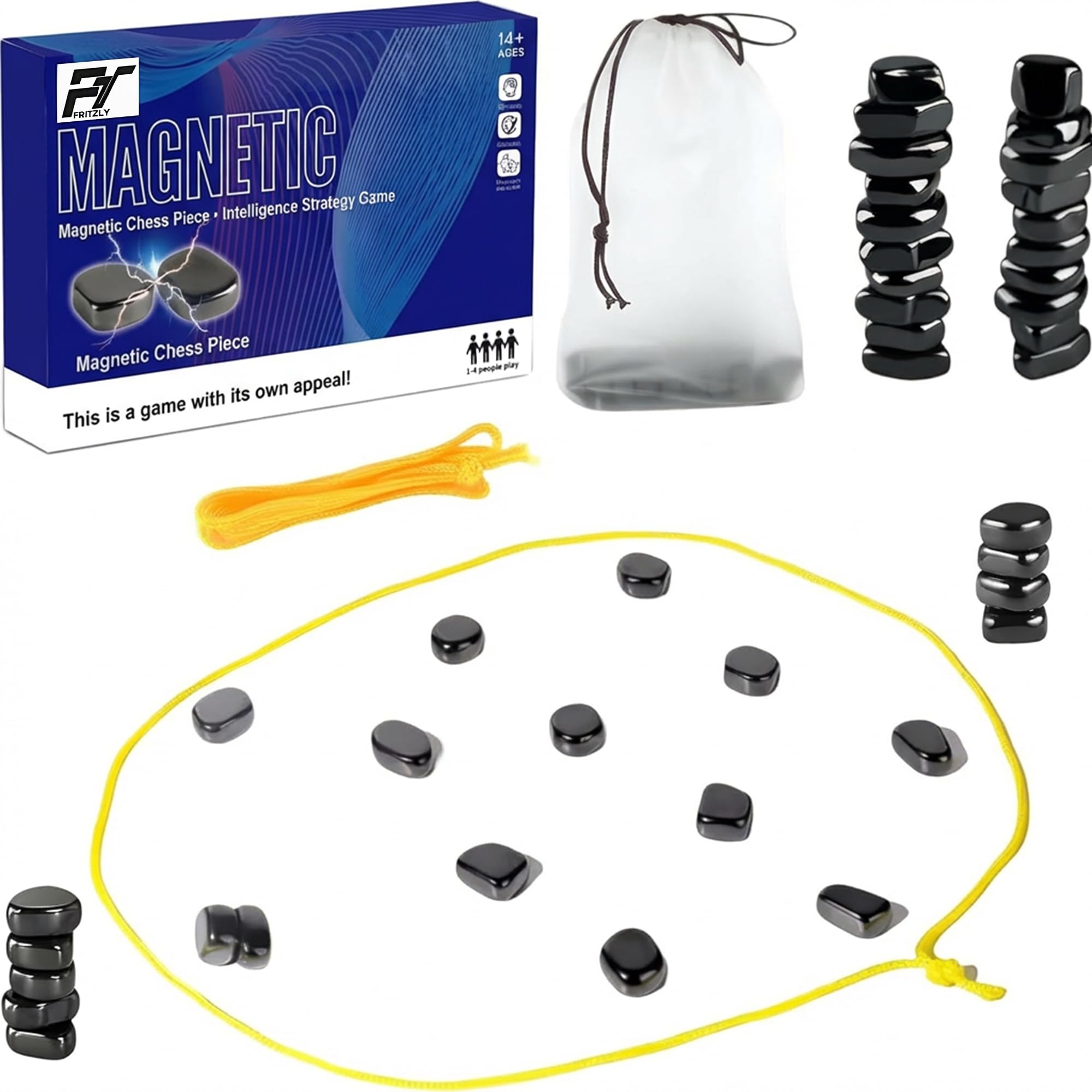 Magnetic Chess Game Board for Adults and Kids – Travel Magnetic Chess Set with Chess Stones, Portable Family Board Games, Magnet Game for Home,