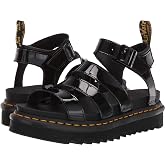 Dr. Martens Womens Blaire Fisherman Sandal, Black Patent Lamper, 8 US