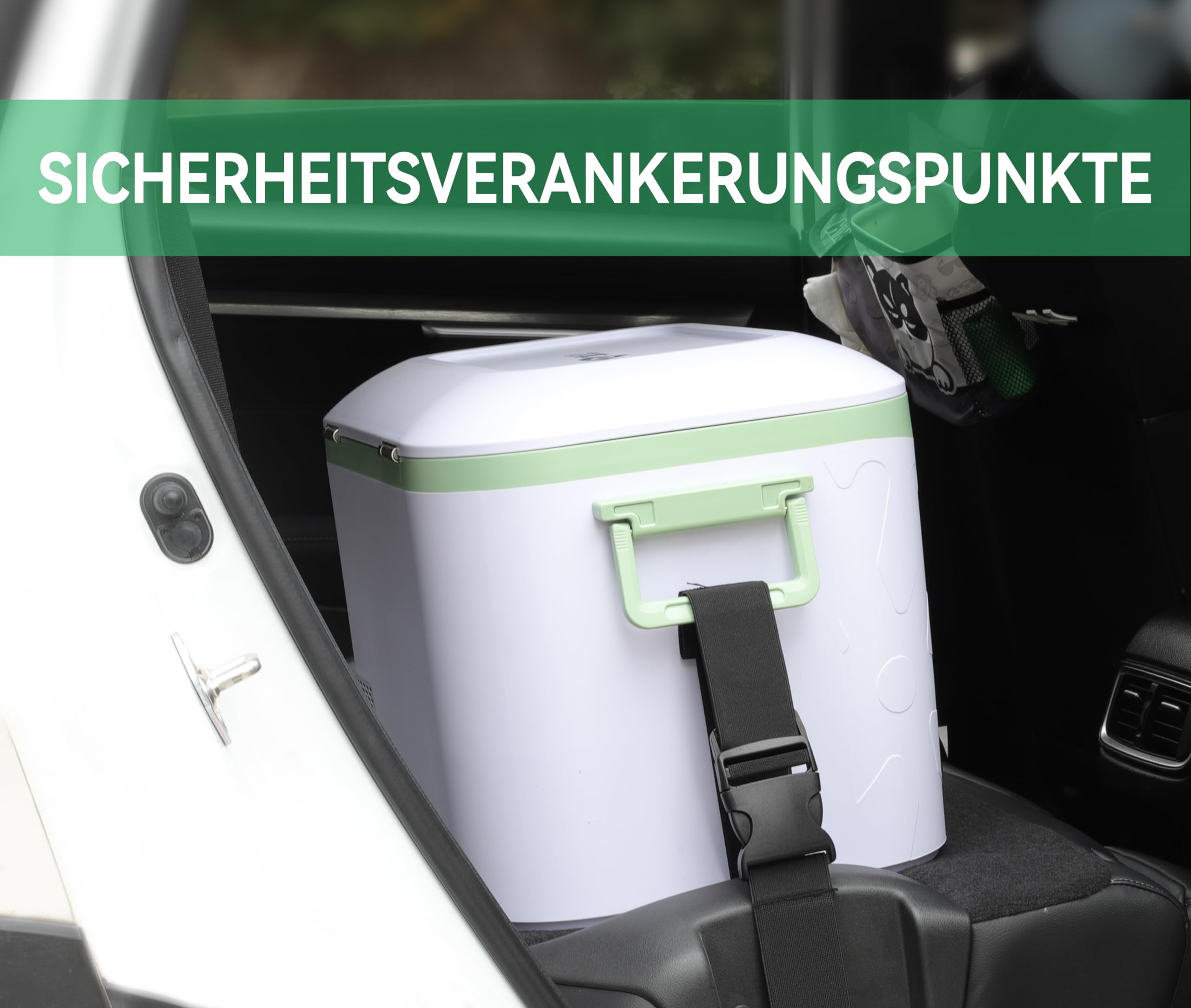 BINGI Kompressor Kühlbox 18L Tragbarer 12V Auto-Kühlschrank 12/24V DC und 230V AC Mini Gefrierschrank für Auto, LKW, Camping, Wohnmobil und Zuhause (15℃ bis -18℃) 6