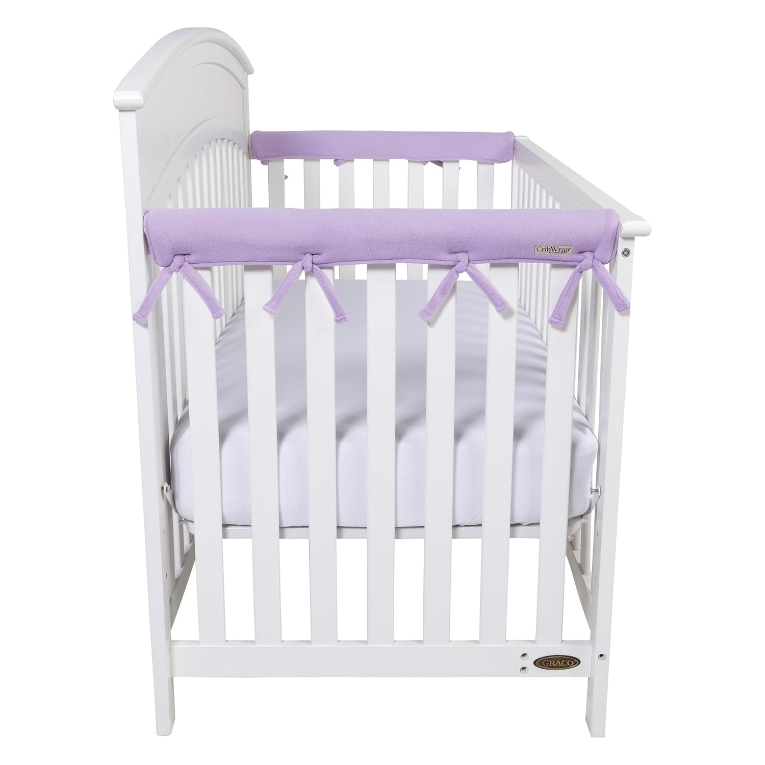 Trend Lab Waterproof CribWrap Rail Cover - for Narrow Side Crib Rails Made to Fit Rails up to 8" Around. Pack of 2!