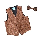 Epoint EGE2B01D-3XL Red Gold Vest Paisley
