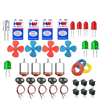 NextGeek Science Project School DC Motor kit 30 Item Loose in one Pack