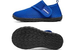 Rechtmien Toddler Boy's Girl's Water Shoes Quick Dry Non-Slip Aqua Shoes Lightweight Cute Beach Shoes Barefoot Swim Shoes(Toddler)