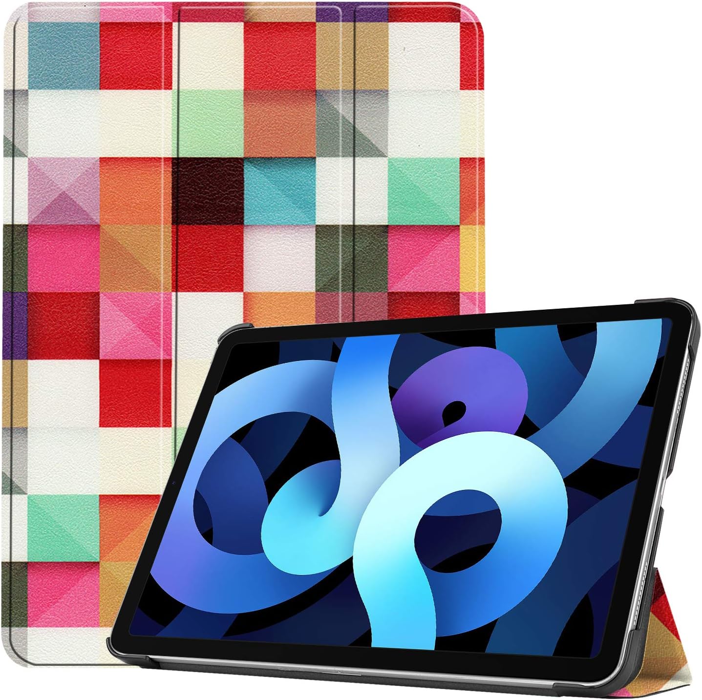 Lobwerk Case for Apple iPad Air 4 2020 4th Generation 10.9 Inch Smart Cover Case with Stand Function and Auto Sleep/Wake Function
