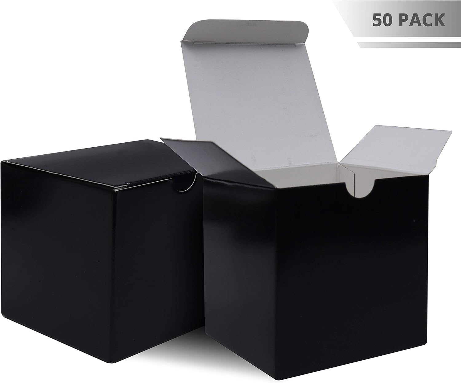 50 Scatole Regalo Cartone Bianche 7,5x7,5x7,5 Cm - Per Bomboniere, Feste E Matrimoni