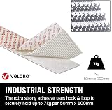VELCRO Brand Heavy Duty Stick On Tape 50mm x 2.5m White Double Sided view 2